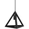 Quickway Imports Modern 3 Bulb Triangle Shapes Ceiling Hanging Light Fixture, Black Chandelier QI004571.TR - alternate 3